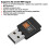 Mini adaptateur USB WiFi AC600, puce 8811, noir 12