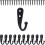10 pezzi ganci da parete neri +20 pezzi viti 44x30mm 1