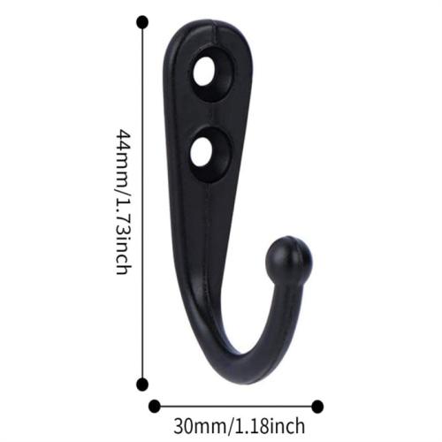 10 pezzi ganci da parete neri +20 pezzi viti 44x30mm 1