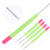 Uncinetto per capelli in plastica 14,8 cm0,8 cm Verde-Rosso 16