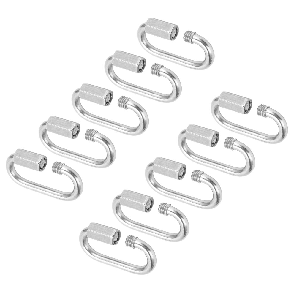 10Pcs Quick Link Connector Chain Locking Threaded Carabiner For Hammock Camping Trailer M5 4611322682438