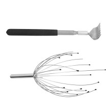 Massageur du cuir chevelu en acier inoxydable, 24 cm/9,4 po, 67 cm