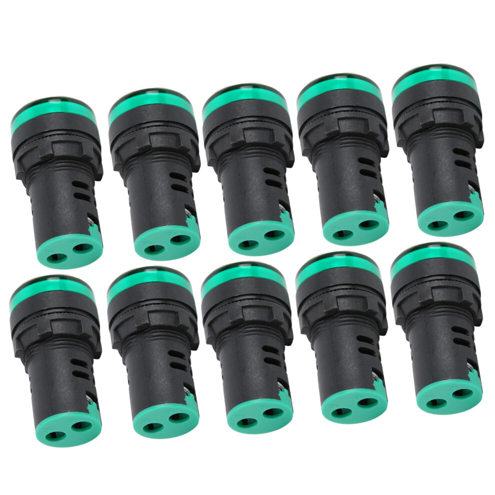 10Pcs Ad16â22Ds Led Indicator Light High Brightness Green Led Signal Lamp For Signal Indicationac/Dc110v 4931322683878