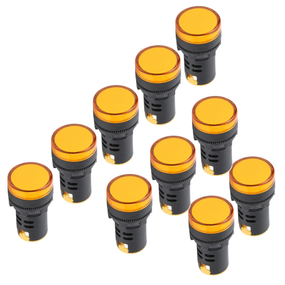 10Pcs Ad16â22Ds Yellow Led Indicator High Brightness Led Signal Lamp Light For Signal Indicationac/Dc24v 4691322683918