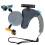 Guinzaglio per cani DoubleHead in corda da traino 3m grigio LED 3