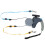 Guinzaglio per cani DoubleHead in corda da traino 3m grigio LED 2