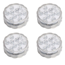 4 pezzi luci da piscina IP68 50x50SMD RGB 7x7x3 cm, 150 mAh