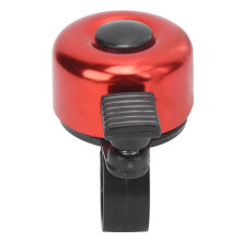 Mini campanello da bici in lega di alluminio rosso 22 g 17-19 mm