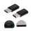 2 pièces d'adaptateur OTG Micro-USB vers Type-C - Noir, 3 g 1