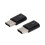 2 pièces d'adaptateur OTG Micro-USB vers Type-C - Noir, 3 g 2