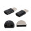2 pièces d'adaptateur OTG Micro-USB vers Type-C - Noir, 3 g 3