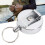 Porte-clés rétractable en acier inoxydable, argenté, 4 cm 16