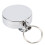 Porte-clés rétractable en acier inoxydable, argenté, 4 cm 13