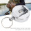 Porte-clés rétractable en acier inoxydable, argenté, 4 cm 9