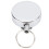 Porte-clés rétractable en acier inoxydable, argenté, 4 cm 2