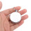 Porte-clés rétractable en acier inoxydable, argenté, 4 cm 14