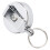 Porte-clés rétractable en acier inoxydable, argenté, 4 cm 10