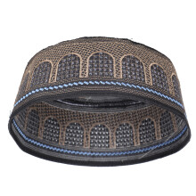 Chapeau musulman 56.0cm noir brodé