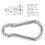 M5 90 kg 4,9 mm 50,2x25,18 mm Moschettone argento 5