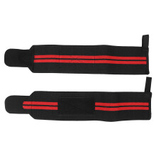 Wraps de poignet 41x8cm rouge pour l'haltérophilie Pro Gym