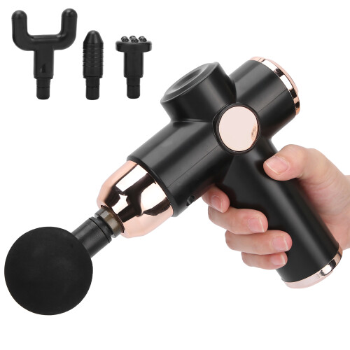 Pistolet de massage 1800 mAh 6 vitesses ABS noir compact