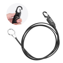 Lucchetto a combinazione nero 180 cm cavo in acciaio 200 g