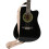 Sangle de guitare en coton flanelle réglable kaki 4