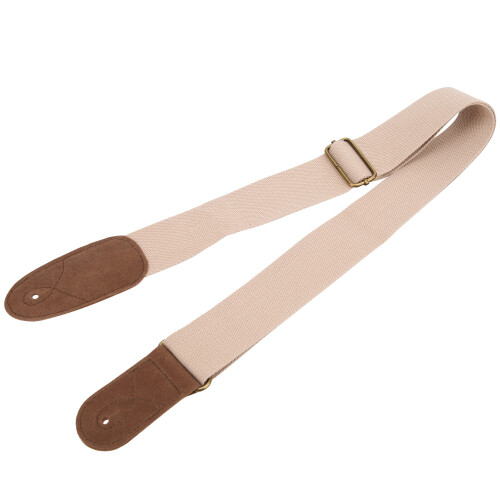 Sangle de guitare en coton flanelle réglable kaki