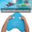 Swimming Board Floating Plate A Shape EVA Back Float Training Aid Float Hand Foam BoardBlue 8