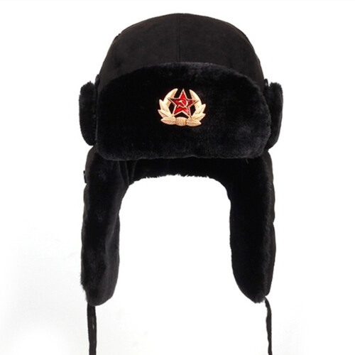 Ushanka Bomber Hat 190 g 55-60 cm Noir/Rose 1