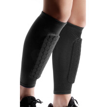 Atmungsaktive Fußball-Schienbeinschoner-Socken für Erwachsene & Teens – Schwarz, M/L/XL