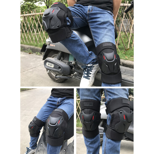1 paio di ginocchiere regolabili con giunto ergonomico nero 2