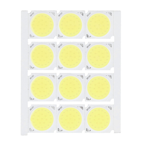 12 pezzi fonte di luce COB 12W 20x20 mm bianco 1