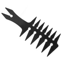 Peigne double-face à dents larges pour hommes, noir, 20 8 0,5 cm