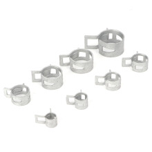 160 pezzi di fascette per tubo in acciaio inossidabile 304 da 6,5-18 mm, argento