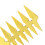 Peigne double-face à dents larges en ABS doré 20x8x0.5cm 7