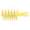 Peigne double-face à dents larges en ABS doré 20x8x0.5cm 13