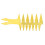 Peigne double-face à dents larges en ABS doré 20x8x0.5cm 8