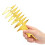 Peigne double-face à dents larges en ABS doré 20x8x0.5cm 3