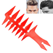 Peigne pour hommes à dents larges double-face en ABS rouge, 20 x 8 x 0,5 cm