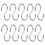 10 pezzi ganci a S M4 in acciaio inossidabile 304 16