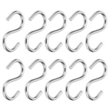 10 pezzi ganci a S M4 in acciaio inossidabile 304