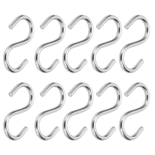 10 pezzi ganci a S M4 in acciaio inossidabile 304