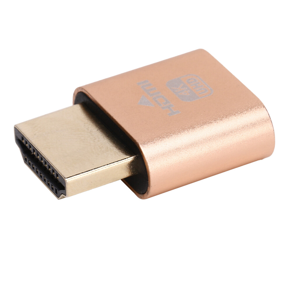 High Definition Multimedia Interface Dummy Plug Hotswappable 4K Display Emulator( ) Gold 8431322696572
