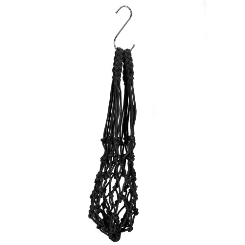 Rete da alimentazione appesa per pollame in nylon nero 1