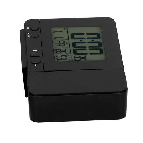 Orologio proiettore nero 2xAAA 13,5x8x2,5 cm USB LCD 2