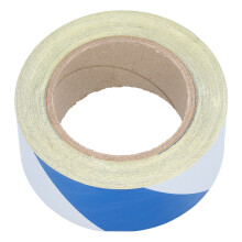 5cm x 30m Nastro riflettente blu-bianco per segnaletica 356 g