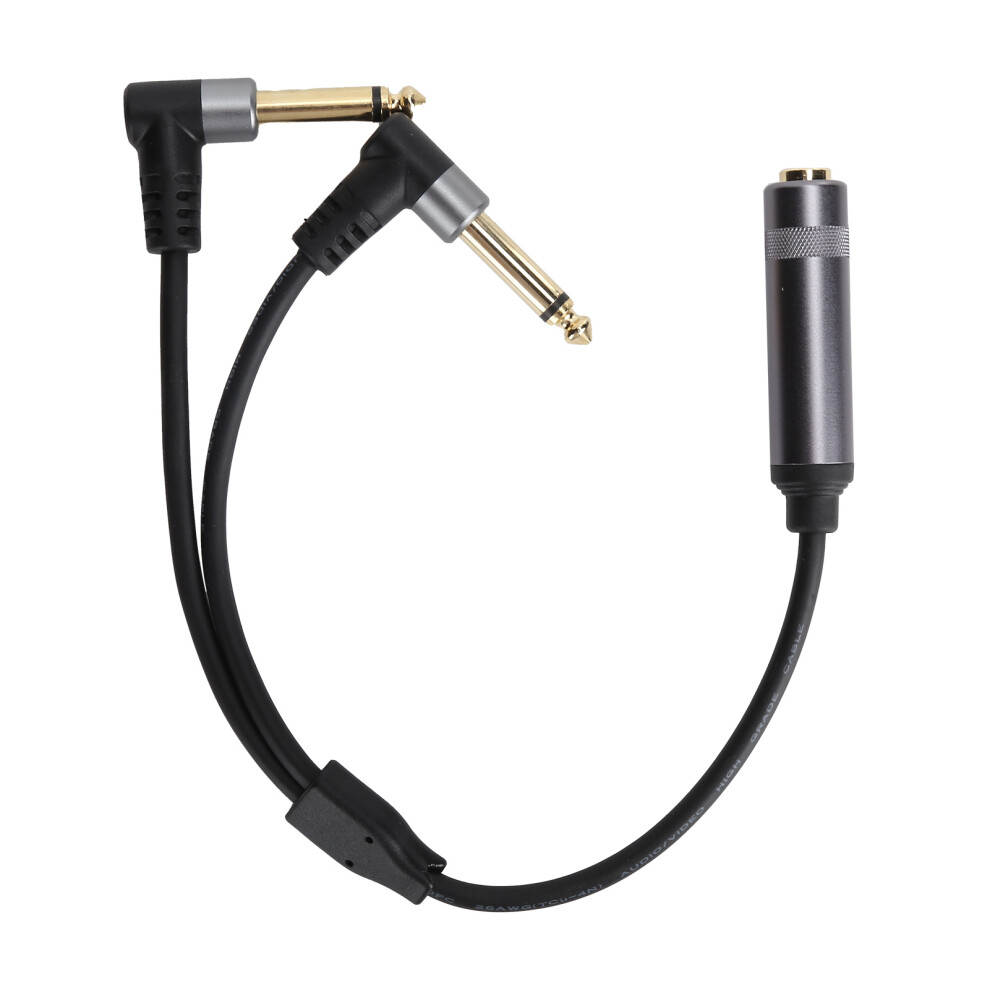 6.35Mm 1/4In Stereo Female To Dual 6.35Mm Mono Adapter Cable Audio Splitter Converter Cord 9361322698933