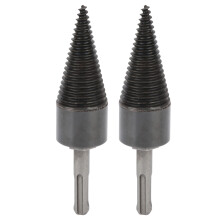 2Pcs Twist Firewood Splitter Wood Cone Punch Drill Bit Split Tool Hardware 32mm