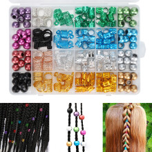216 pezzi anelli in lega per trecce dreadlocks forati